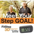 Living247 FitStep 3D Pedometer for Seniors, Easy to Use One Button Step