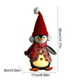 thumbnail image 3 of Light Up Plush Penguin Stuffed Animal Holiday Christmas Decor Soft Glowing Toy for Festive Atmosphere Night Time Ambiance(Red), 3 of 6