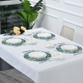thumbnail image 5 of 15.4" Round Placemat Set of 4 Polyester Fabric Place Mats Non-Slip Dining Kitchen Table Mats for Kitchen Party Decor Intricate Blue Block Pattern, 5 of 5
