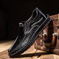 thumbnail image 3 of Mocasines para hombre, zapatos de lujo de piel auténtica, zapatos de hombre de diseño de moda, zapatos casuales de piel de vaca, mocasines de conducción suaves (26,5 cm), 3 of 4