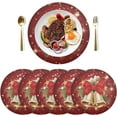 thumbnail image 3 of GZHJMY Christmas Wind Chime Placemats Set of 4 Non-Slip Heat Resistant Dining Table Place Mats Washable Kitchen PVC Weave Table Mats Table Mat, 3 of 7