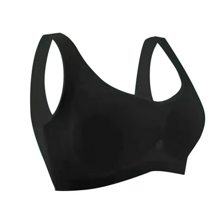 VMESZQFG Bras for Women No Underwire Women Bras plus Size Push up Cup Ultra Thin Ice Silk Seamless Underwear Women s Big Chest Small Big Size Back Breathable No Underwire Sag Bra Black