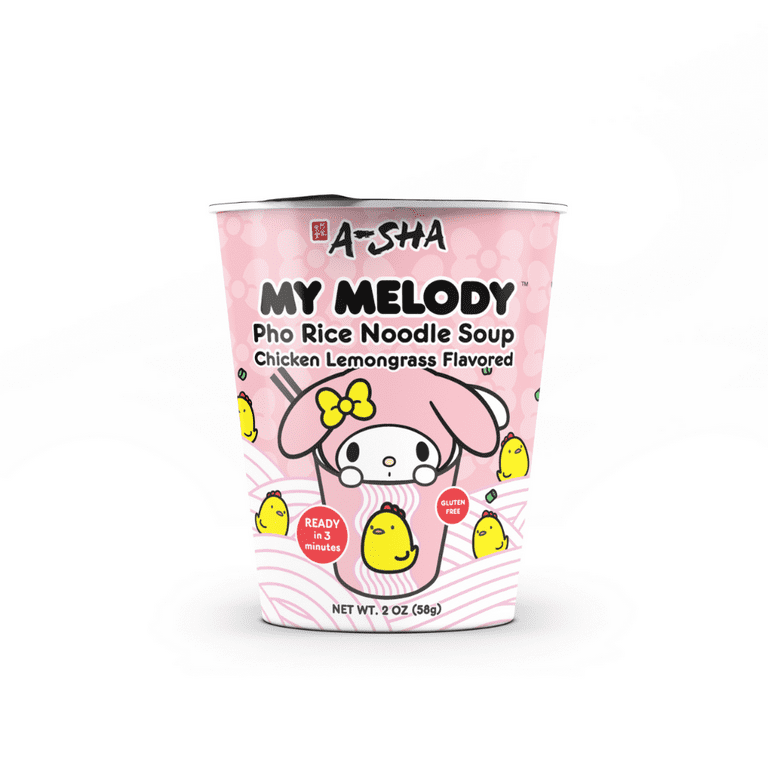 A-SHA My Melody Pho Cup Rice Noodle (6 Cups), Chicken Lemongrass