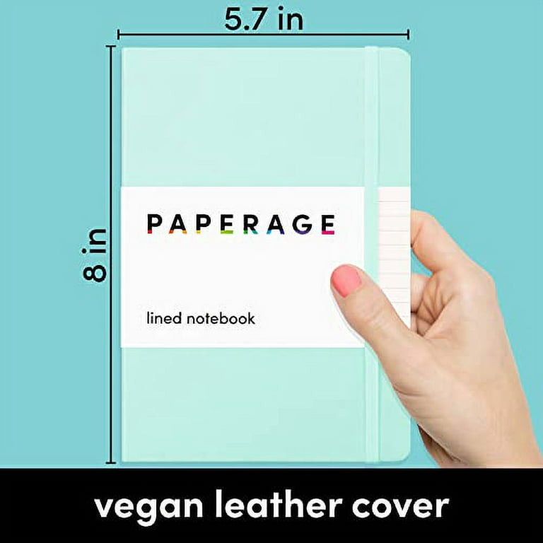 PAPERAGE Lined Journal Notebook, (Burgundy), 160 Pages, Medium 5.7 Inches x 8 Inches - 100 GSM Thick Paper, Hardcover