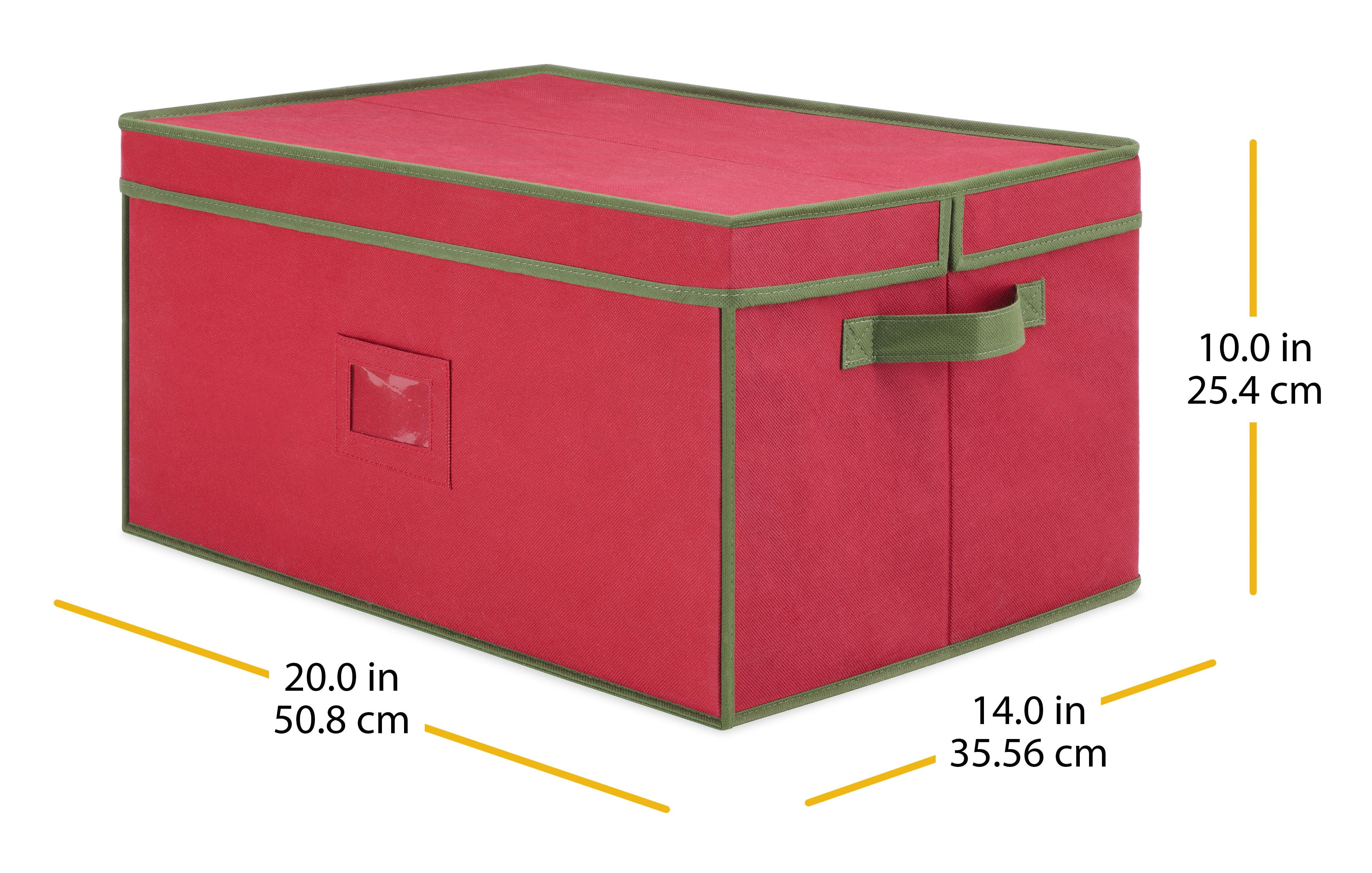 Whitmor Storage Organizer Box with Removable Trays - Red w/Green Trim - Adult