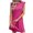 Hot Pink, variant on Up to 65% off!Summer Fashion Dresses for Women 2024 Plus Size Temperament Solid Color Sleeveless T-shirt Skirt