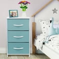 thumbnail image 4 of Sorbus 3 Drawer Nightstand Dresser, Aqua, 17.75” L x 11.87” W x 28.75” H, 4 of 6