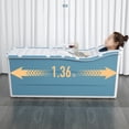 thumbnail image 5 of Portable Foldable Bathtub with Lid, 136 x 54 x 51.6cm Large Freestanding Soaking Bathtub Adult SPA Tub Ideal for Hot Bath Ice Bath, 5 of 11