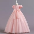 thumbnail image 2 of 350 Enfants Filles Princesse Longue Robe Concours Mariage Maxi Fête Bal Robe Fleur, 2 of 5