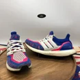 thumbnail image 2 of Ad-id-as Mens Ultraboost 2.0 Multicolor Blue Pink Shoes Sneakers Size 7.5 EG8107, 2 of 6