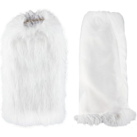 Fur Leg Warmers Soft Furry Covers Fluffy Long Leg Warmers for Winter Leg Warm Accessories Costume Cosplay White