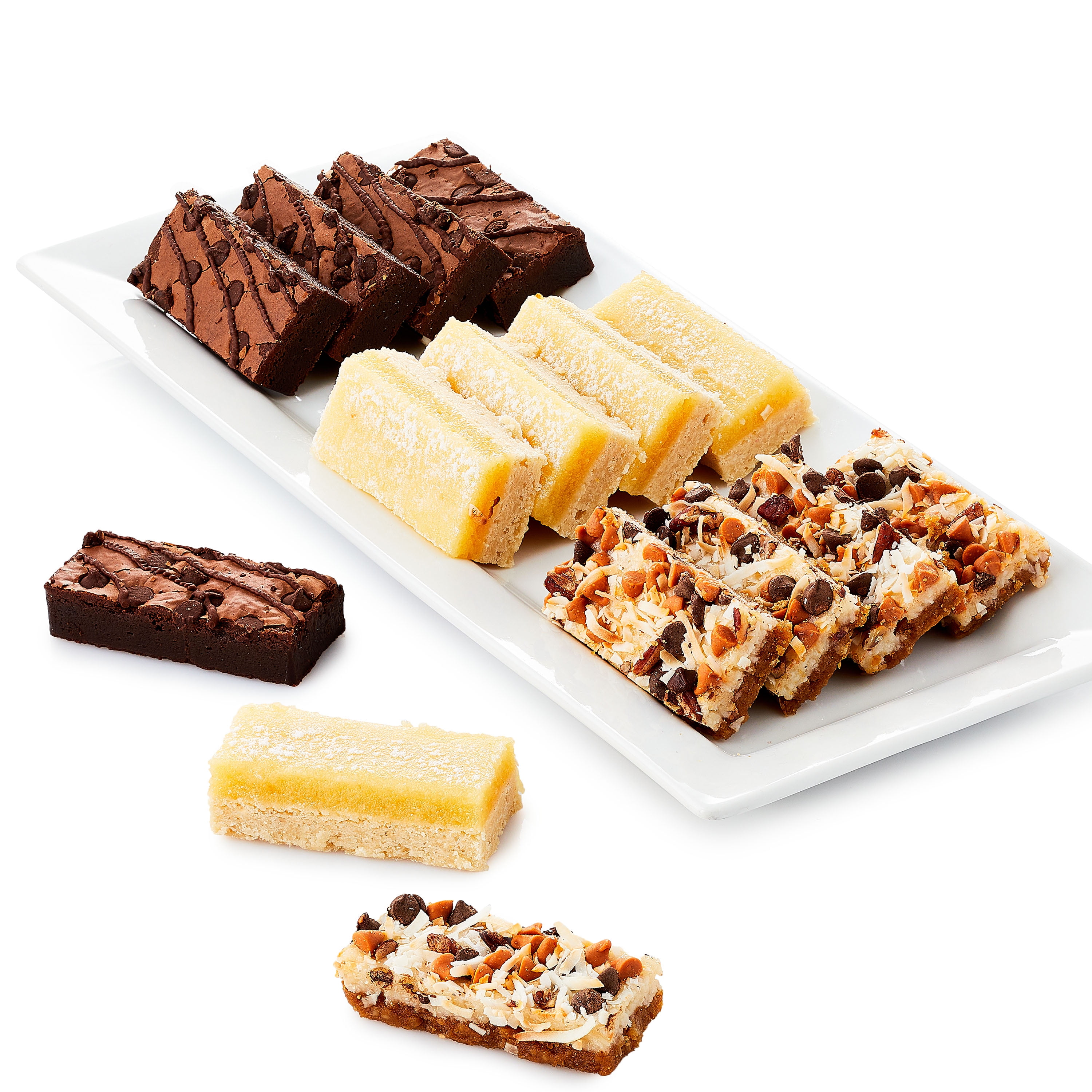 Marketside Brownie, Lemon, Seven Layer Bar Platter, 26 oz, 15 Count (Shelf-Stable) Baked