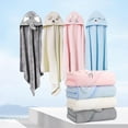 thumbnail image 4 of MGEZCOO Hooded Towels for Kids-Gray Elephant Kids Bath Towels, 4 of 7