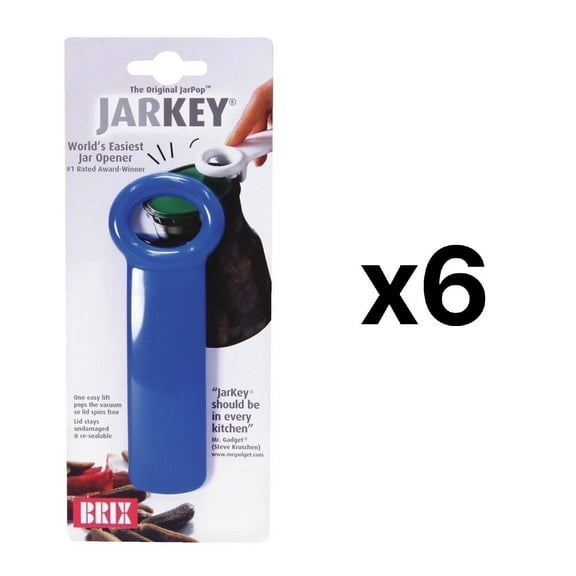 Brix 70712 JarKey Jar Opener - Pack of 6 - Red