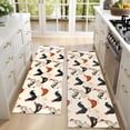 thumbnail image 4 of Kitchen Rugs Sets Of 2,Beige Chicken Pattern Anti Fatigue Kitchen Mat Rugs Non Slip Washable,Decorative Kitchen Floor Mats for Kitchen,Sink,Laundry,17"X47", 4 of 5