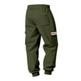 thumbnail image 3 of Ceisia Men Solid Color Loose Casual Pants Elastic Waist Drawstring Sports Gift Work Trousers, 3 of 9