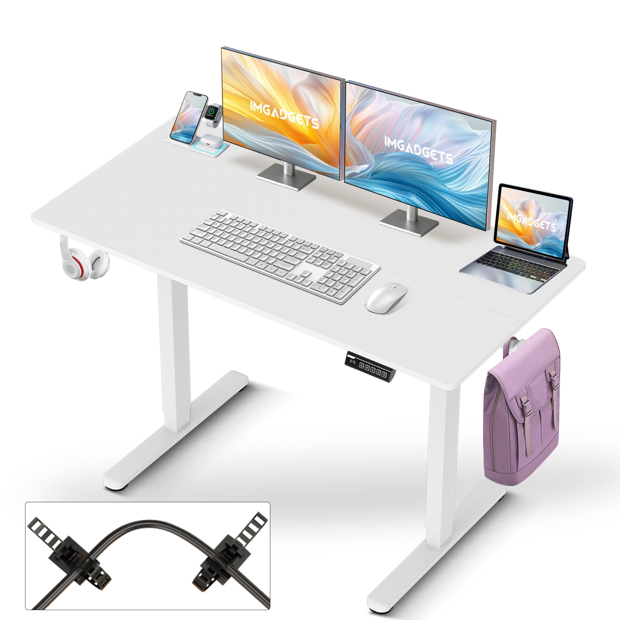 IMGadgets Standing Electric Adjustable Desk | 47'' x 24'' Large ...