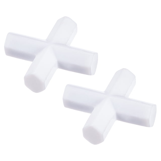 Unique Bargains 40mm(1.57') Cross Shape PTFE Magnetic Stirrer Mixer Stir Bar White 2 Pack