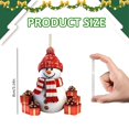 thumbnail image 3 of Clearance Under $1 Flat Acrylic Snowman Christmas Ornament with Knit Hat and Plaid Scarf - Style 1, 3 of 5