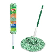 Libman Tornado Twist Mop with Cotton Blend Head and Steel Handle, Green and White, 55.5 inch