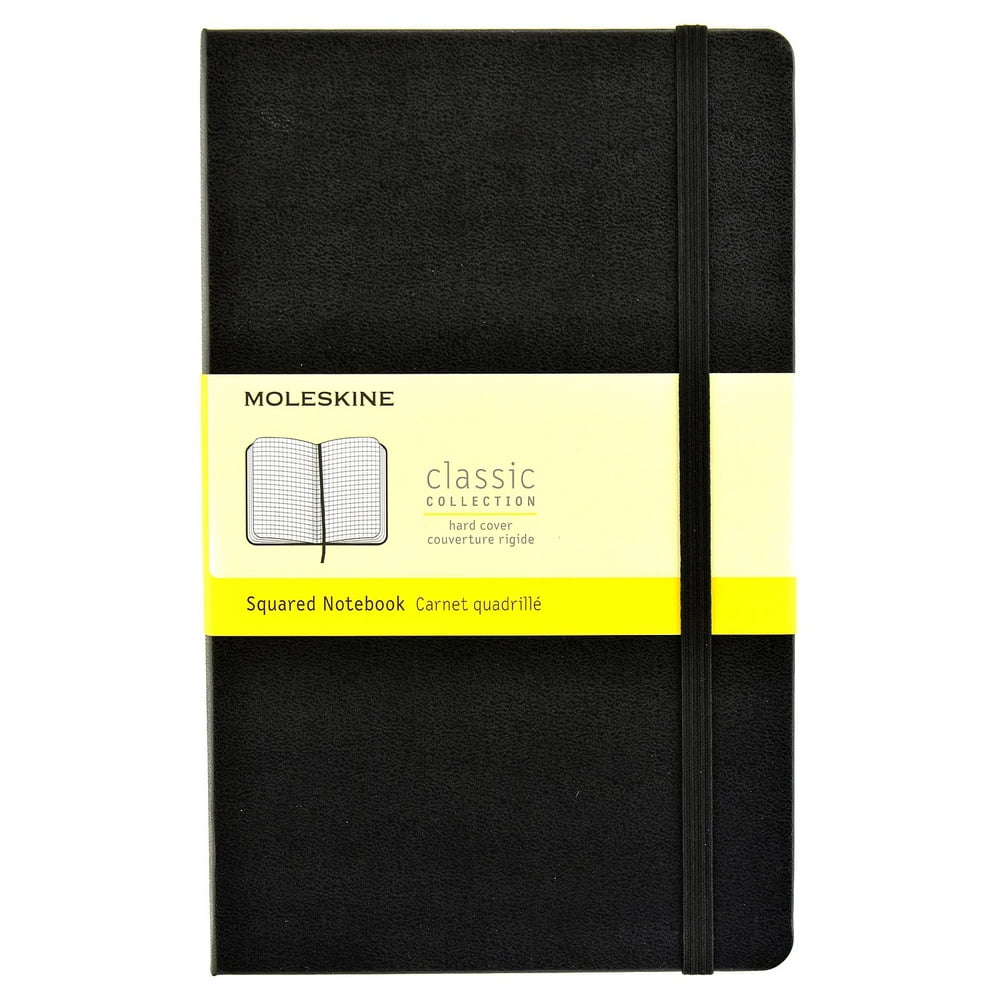 Classic Hard Cover Notebooks black, 5 in. x 8 1/4 in., 240 pages