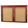 thumbnail image 2 of Aarco Products WBC3624RC 1-Door Bulletin Board with Crown Molding - Walnut Stain, 2 of 5