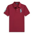 thumbnail image 1 of Short Sleeve Polo Shirt Men's Loose Plus Size Lapel Solid Color Cotton Embroidered Shirt, 1 of 3