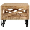 thumbnail image 3 of vidaXL Coffee Table with Wheels Solid Mango Wood 110x50x37 cm, 3 of 5