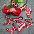 thumbnail image 1 of Decoración del hogar, decoración de habitaciones, decoración de pared, mariposas rojas huecas de tres capas, decoración del Día de San Valentín, dormitorio, sala de estar, pegatinas de pared, mariposa, 1 of 7