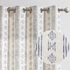 thumbnail image 1 of Cortinas Boho de Mezcla de Lino Jinchan para Sala - Estilo Farmhouse Azul, 90 Pulgadas de Largo, Rayas Geométricas y Mudcloth con Ojales - 2 Paneles Azul sobre Beige, 1 of 9