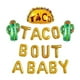 thumbnail image 1 of Juego de 16 globos decorativos para fiestas, globos de cactus, globos con letras TACO BOUT A BABY, suministros para fiestas de cumpleaños, bodas, baby shower, 1 of 8