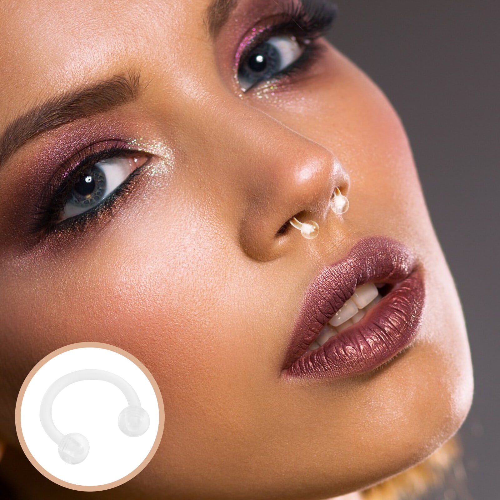 Acrylic nose stud best sale