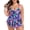Colorful Leaves, variant on Women's Swimsuit Set V Neck Tankini Top with High Waisted Full Coverage Bottom Two Piece Bathing Suit Size L