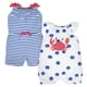 thumbnail image 1 of Gerber Romper azul blanco para niña 100% algodón ideal verano y primavera, 1 of 4