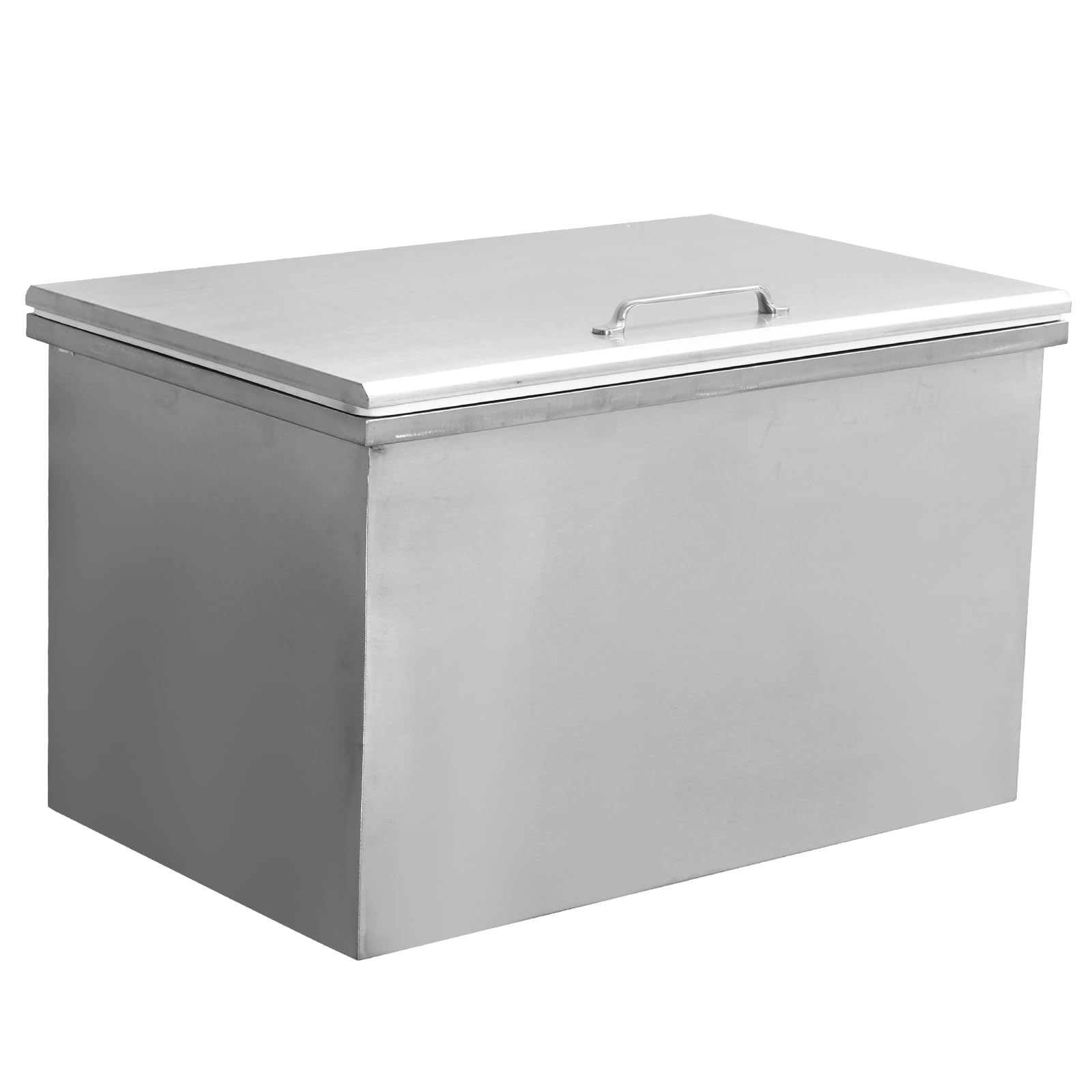 Drop in Ice Chest,304 Stainless Steel Drop in Cooler with Hinged Cover,Largh Capacity Outdoor Kitchen Ice Bar with Drain-pipe and Drain Plug Drop in for Cold Wine Beer