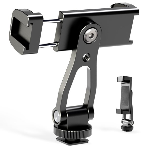 Soporte para trípode para teléfono ZOINSHOT, metal, rotación de 360° con 2 zapatos fríos