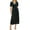 Dark Green, variant on CharmCyan Women’s Velvet Midi Dress with Puff Short Sleeves V Neck Tiered Skirt and Relaxed Fit for Casual or Formal Wear Black L