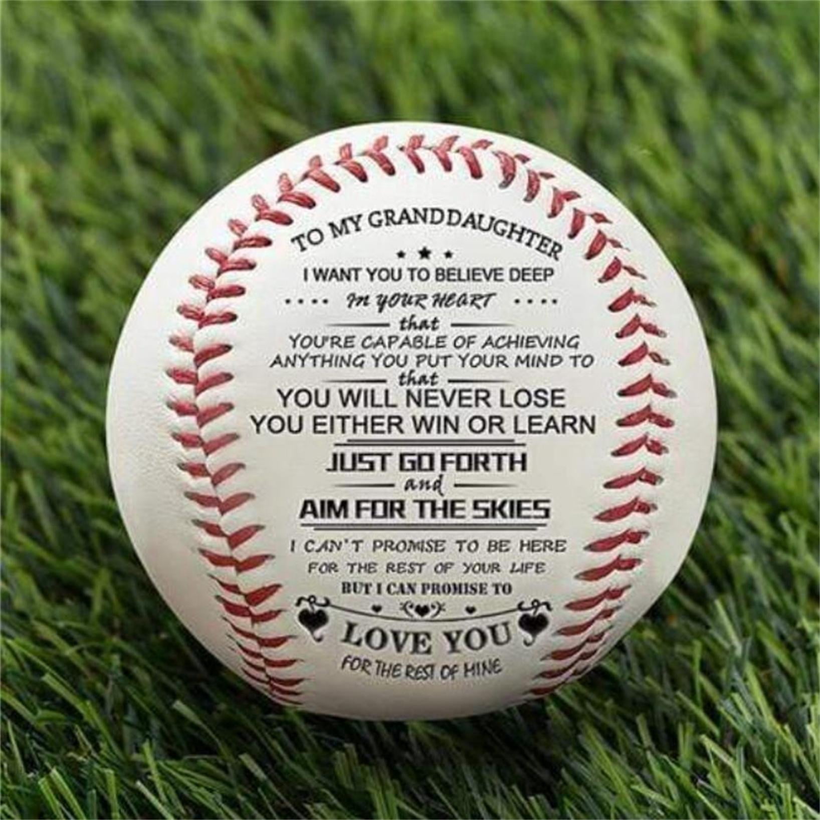 Personalized Baseball Gift For Grandson - 'You'll Never Lose' Message Ball From Grandma