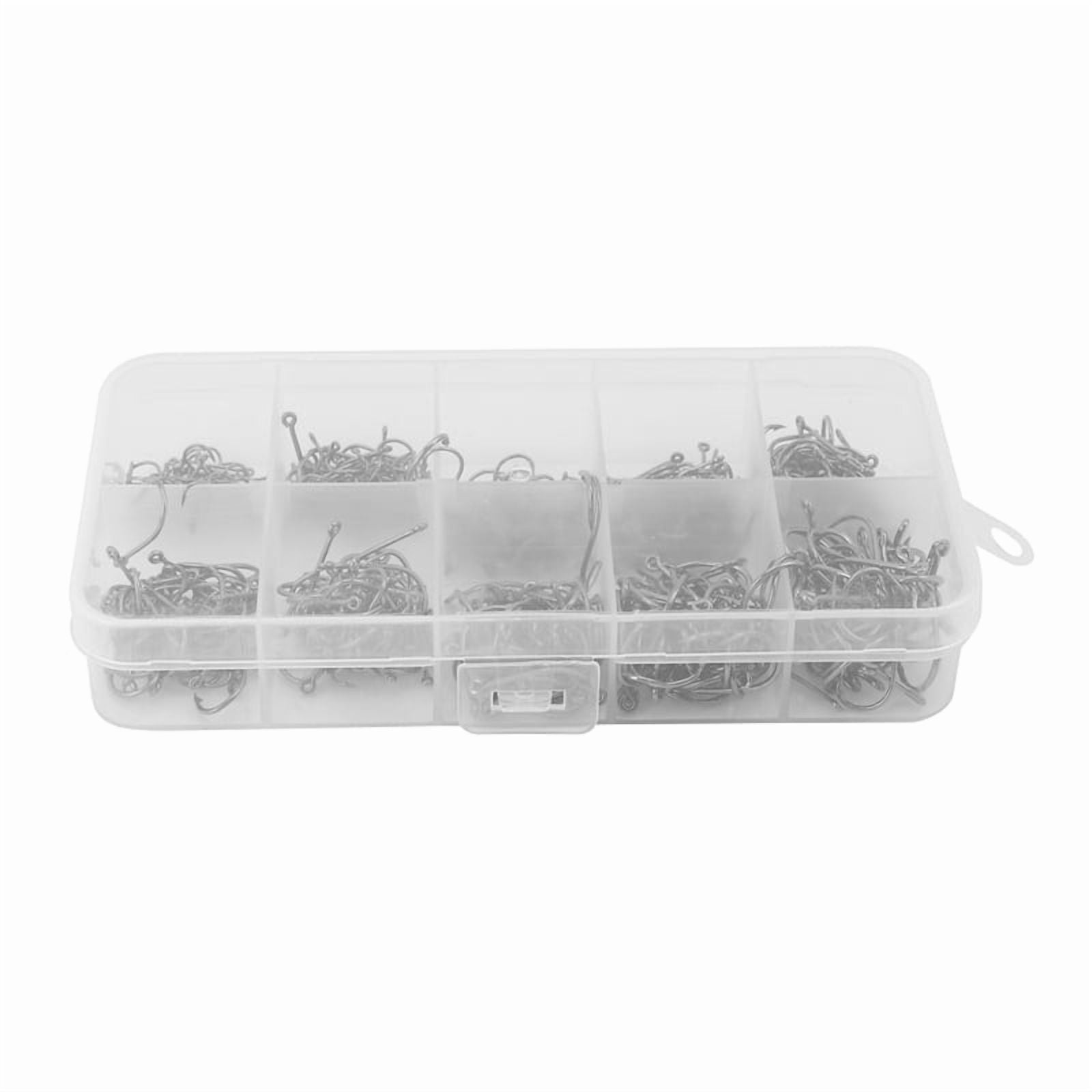 2500Pcs Mixed Size 3-12 High Carbon Steel Carp Fishing Hooks Pack with Hole with Retail Box Jigging Bait