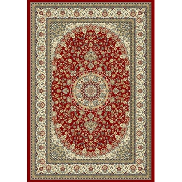 Dynamic Rugs AN710571191414 Ancien Jardin 6 Pi 7 Po x 9 Pi 6 Po 57119-1414 Tapis - Rouge/ivoire