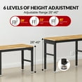 thumbnail image 6 of MUWOOD 72-inch Adjustable Height Workbench with Adjustable Height, Wood Worktop, 5000 LBS Load Capacity for Garage, Workshop, 6 of 9
