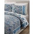 thumbnail image 7 of Dena Home Blue Bisou Floral 3-Piece Quilt Set, King, 7 of 7
