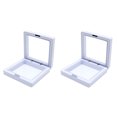 thumbnail image 1 of Miangastore Plectrum Picks Storage Case Storage Boxes White 2Set, 1 of 9