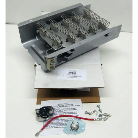 WP279838 AND 279816 Dryer Heating Element and Thermostat Combo Pack for Whirlpool Kenmore Electric