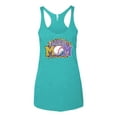 thumbnail image 3 of Baseball Mom Cheetah Glitter Sports Tri-Blend Racerback Tank Top, Tahiti Blue, Small, 3 of 5