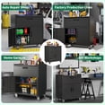 thumbnail image 2 of IKIMI 34.65"H Rolling Metal Garage Cabinet with Lockable Doors, Drawer and Adjustable Shelf, Black, 2 of 8