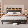 thumbnail image 5 of Asofer Bedroom Furniture Sets, Include Queen Size Bed Frame, 5-Drawer Dresser & 6-Drawer Dresser and 2 Nightstands, Black, 5 of 22