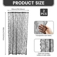 thumbnail image 2 of Dznils Black Lace Sheer Curtains 72 inch Long 2 Panels, Rod Pocket Sheer Window Drape, 60" W x 72" L, 2 of 11