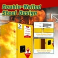 thumbnail image 5 of Galvanized Steel Flammable Locker, Dual Vents, Chemical Cabinet Yellow, Fireproof Storage Cabinet, Industrial Safety Unit, for Gasoline, Factory, Garage, 5 of 7