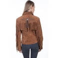 thumbnail image 2 of Scully Women's Beaded Fringe Boar Suede Jacket Brown X-Large, 2 of 2